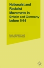 Image for Nationalist and Racialist Movements in Britain and Germany Before 1914