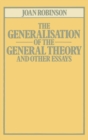 Image for The generalisation of the general theory, and other essays