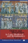 Image for Orders and Hierarchies in Late Medieval and Renaissance Europe