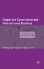 Image for Corporate Governance and International Business : Strategy, Performance and Institutional Change
