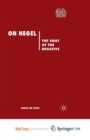 Image for On Hegel : The Sway of the Negative