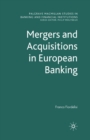 Image for Mergers and Acquisitions in European Banking