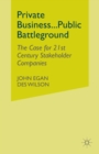 Image for Private Business-Public Battleground : The Case for 21st Century Stakeholder Companies