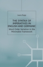 Image for The Syntax of Imperatives in English and Germanic