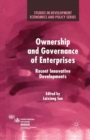 Image for Ownership and Governance of Enterprises : Recent Innovative Developments