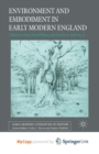 Image for Environment and Embodiment in Early Modern England