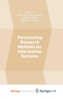 Image for Formulating Research Methods for Information Systems : Volume 2