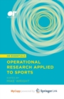 Image for Operational Research Applied to Sports