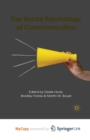 Image for The Social Psychology of Communication
