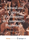 Image for Cultural and Critical Explorations in Community Psychology