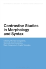Image for Contrastive studies in morphology and syntax