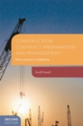 Image for Construction contracts preparation and management: from concept to completion