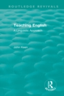 Image for Teaching English: a linguistic approach