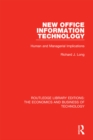 Image for New office information technology: human and managerial implications