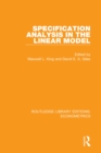 Image for Specification analysis in the linear model