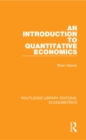 Image for An introduction to quantitative economics