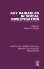 Image for Key Variables in Social Investigation