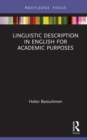 Image for Linguistic description in English for academic purposes
