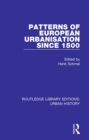 Image for Patterns of European urbanisation since 1500