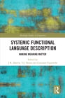 Image for Systemic functional language description: making meaning matter
