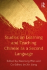 Image for Studies on learning and teaching Chinese as a second language
