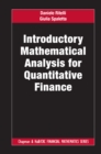 Image for Introductory Mathematical Analysis for Quantitative Finance
