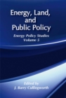 Image for Energy, Land and Public Policy