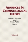 Image for Advances in Criminological Theory: Volume 2 : v. 2.