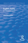 Image for English poetry: an unfinished history