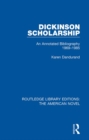 Image for Dickinson scholarship: an annotated bibliography 1969-1985