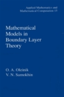 Image for Mathematical models in boundary layer theory