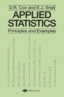 Image for Applied statistics: principles and examples