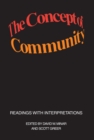 Image for The concept of community: readings with interpretations