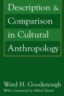 Image for Description and Comparison in Cultural Anthropology