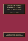 Image for Current Topics in Management: Volume 14, Organizational Behavior, Performance, and Effectiveness : Vol. 14, 2009,