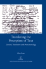 Image for Translating the perception of text: literary translation and phenomenology