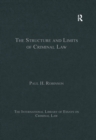 Image for The structure and limits of criminal law
