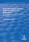 Image for The international human right to freedom of conscience: some suggestions for its development and application