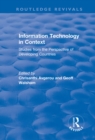 Image for Information technology in context: studies from the perspective of developing countries