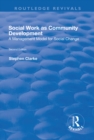 Image for Social work as community development: a management model for change.