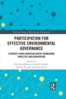 Image for Participation for effective environmental governance: evidence from european water framework directive implementation