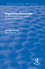 Image for Organizing Knowledge: Introduction to Access to Information: Introduction to Access to Information