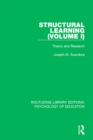 Image for Structural Learning (Volume 1): Theory and Research