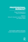 Image for Professional burnout: recent developments in theory and research