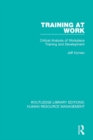 Image for Training at work: critical analysis of workplace training and development
