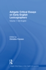 Image for Ashgate critical essays on early English lexicographers : Volume 1,