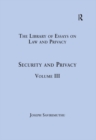 Image for Security and privacy : volume III