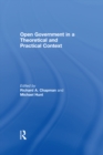 Image for Open government in a theoretical and practical context
