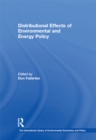 Image for Distributional effects of environmental and energy policy