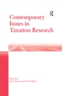 Image for Contemporary issues in taxation research